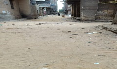 تجهيز الشوارع بمنطقة الخرطة لأعمال تركيب بلاط انترلوك