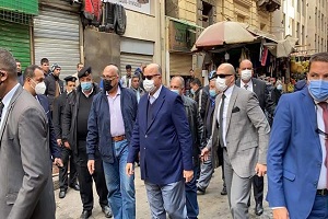محافظ القاهرة يتفقد موقع حريق التوفيقية