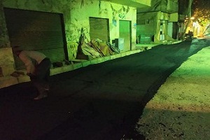 حملات لتطوير ورصف شوارع ,ميادين الحي