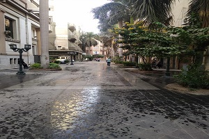 حملة نظافة بشوارع الحي