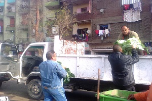 حملة اشغالات على شارع الحرية وسوق الخميس وميدان المطرية