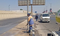 رفع كفاءة منظومة النظافة ببعض المناطق بالحي
