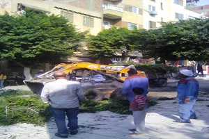 حملة موسعة بحي مصر القديمة لرفع الإشغالات والتعديات