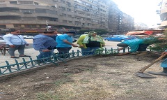 تهذيب وتجميل المسطحات الخضراء بنطاق الحي