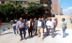 متابعة تطوير ورفع كفاءة ميدان ترعة الجبل مع شارع الحرية