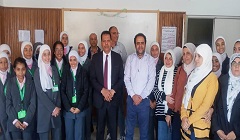 رئيس الحي يتفقد المنطقة الطبية ومدرسة التمريض
