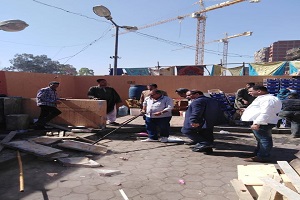 حملة لرفع الباعه الجائلين بمحطة الجراج