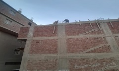 حملة لإيقاف أعمال بناء مخالف في شارع مسعد قرني بمنطقة كفر العلو