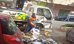 الاهتمام بمنظومة النظافة بمربع طه قنديل وبجوار مستشفى المطرية