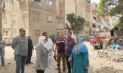 إزالة عقار مخالف مكون من دور أرضي و6 طوابق بالحي