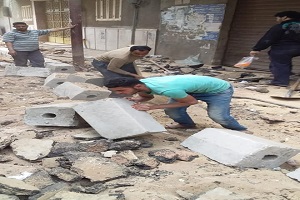 رفع كفاءة وتطوير الشوارع بالحى