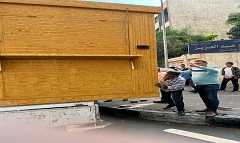 إزالة كشك مخالف أمام مدرسة أحمد فواد عبد العزيز