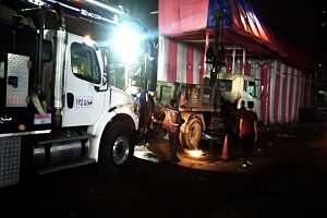 متابعة أعمال تطهير البالوعات