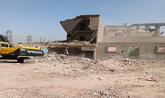 استكمال تنفيذ إخلاء تعارضات مسار القطار الكهربائي السريع بكفر العلو