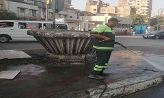 متابعة أعمال رفع كفاءة منظومة النظافة بنطاق الحي