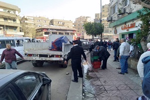 حملة لرفع الإشغالات بشوارع مصر القديمة 