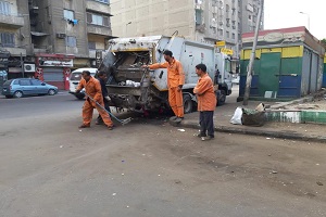 حملة لرفع الإشغالات والنظافة بالحي