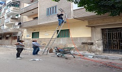 رفع كفاءة مستوى الإنارة وصيانة الأعمدة بالحي
