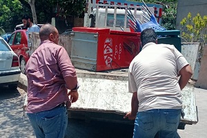رفع اشغالات كشك بشارع ابن الصيرفى