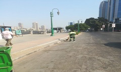 متابعة أعمال النظافة بكورنيش النيل 