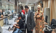 متابعة سير العمل  بالمركز التكنولوجي 