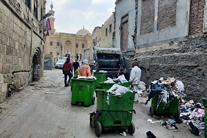 متابعة أعمال النظافة بالدرب الأحمر