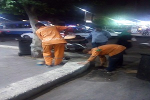 تجريد ورفع مخلفات بالحي