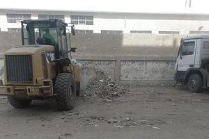استمرار حملات النظافة ورفع المخلفات بالحي