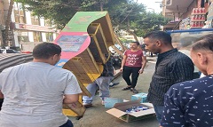 حملة لرفع الإشغالات من شارع رشدي باشا