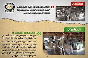 "الوزراء" ينفي إغلاق ورش الرخام بمنطقة (شق الثعبان)