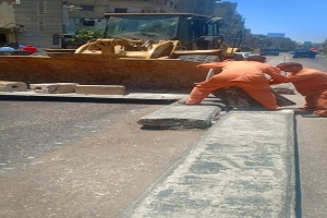 أعمال إصلاح بشارعي الجيش والأزهر