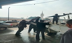 حملة مكبرة لرفع الاشغالات بقيادة رئيس الحي