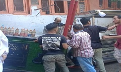 حملة لرفع الاشغالات بشارع عبد العاطى جاويش