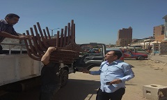 حملة مكبرة لرفع جميع الاشغالات بميدان السادات