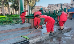 رفع كفاءة منظومة النظافة بالمشهد الحسيني 