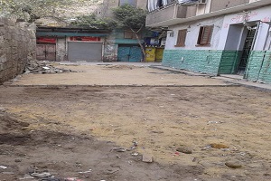 متابعة أعمال الرصف بالحي