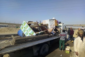 حي التبين يشن حملة مكبرة على تعديات الأوتوستراد