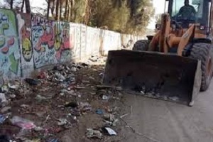 شن حملات نظافة في شوارع حي حلوان