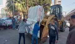 رفع الاشغالات من شوارع وميادين الحي