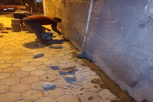 تركيب بلاط انترلوك بمنطقة القللي