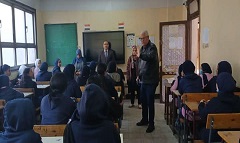 متابعة سير امتحانات نصف العام بإدارة باب الشعرية التعليمية