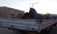 حملة لرفع الإشغالات من شوارع الحي