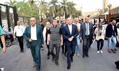 محافظ القاهرة يتفقد الأعمال الجارية بمشروع تطوير منطقة القاهرة التاريخية