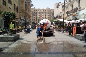 نظافة منطقة تطوير الألفي بالكامل