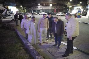 متابعة رئيس الحي لأعمال الصيانة