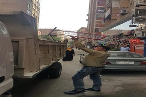 حى المعادى يشن حملة لرفع الإشغالات