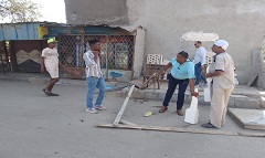 حملة لرفع الاشغالات بشارع الخلاء