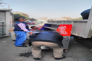 حملة لرفع بعض الاشغالات بحي المطرية