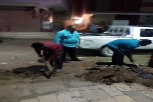 بدء أعمال رصف شارع جمال عبدالناصر بحي طرة