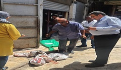  حملة للكشف عن سلامة الاغذية بنطاق الحى 